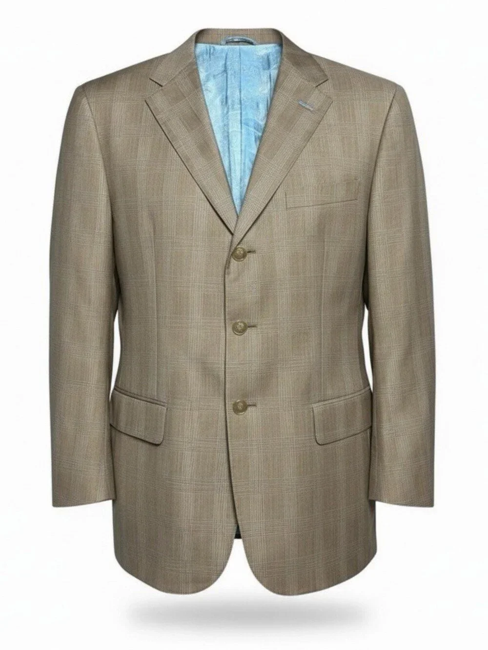 Astor & Black Blazer Luxury Custom Made Plaid Checkered Suit Jacket Mens Medium